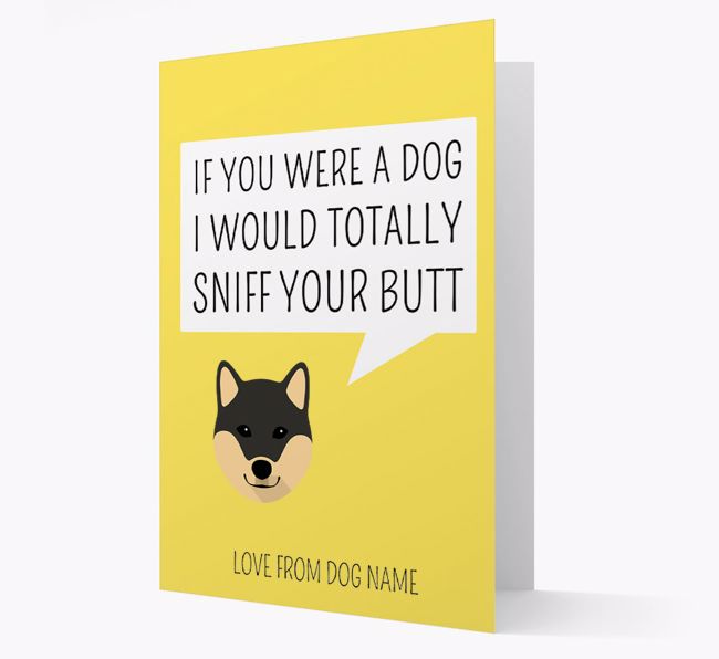 Personalized 'I'd Sniff Your Bum' Card